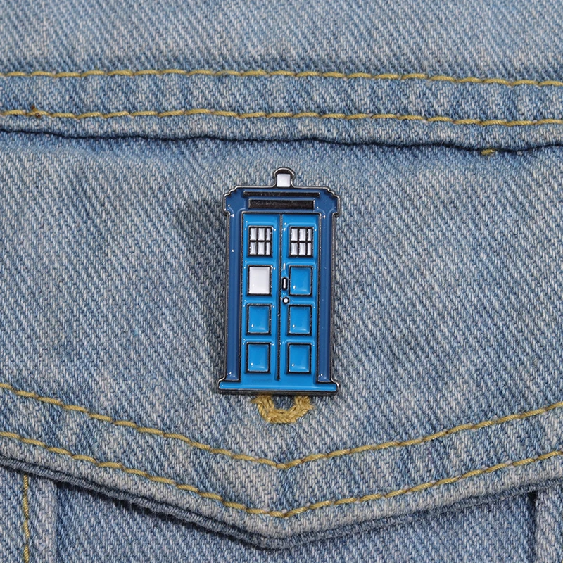 Cartoon Box Enamel Brooch Sci-fi TV Series Inspired Backpack Badge Clothing Accessories Gift