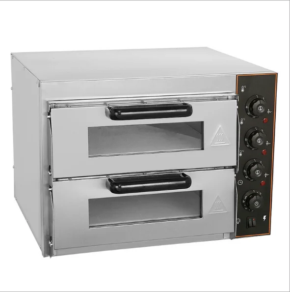 2 Deck Industrial Bakery Equipment Commercial Electric Oven Pizza Making Machine Independent Temperature Control
