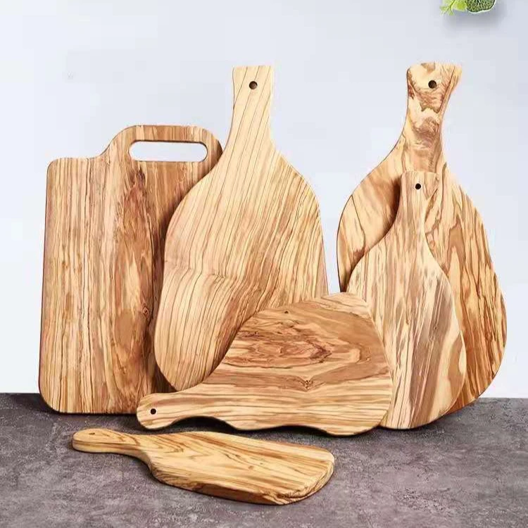 New Arrival Natural Handcrafted Design Olive Wood Serving Cutting Board