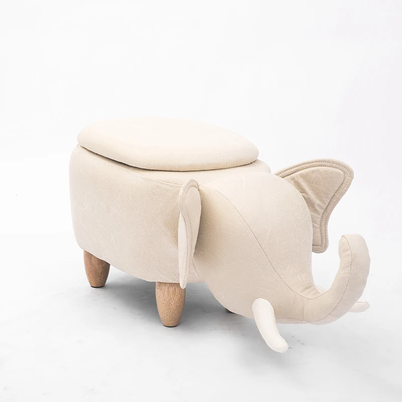 Wooden Leg Upholstered Round Pouffe foot slave worship mistress footstool Factory Price leather chair with footstool