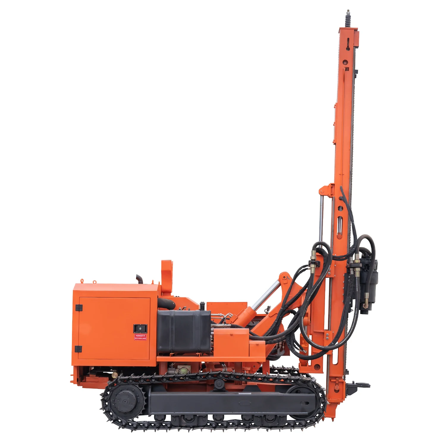 solar ground screw post install drill rigs pile driver