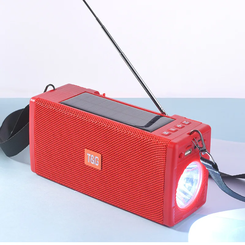 Bluetooth-Колонка TG188 Беспроводная портативная с зарядкой от солнечной батареи и солнечной батареей