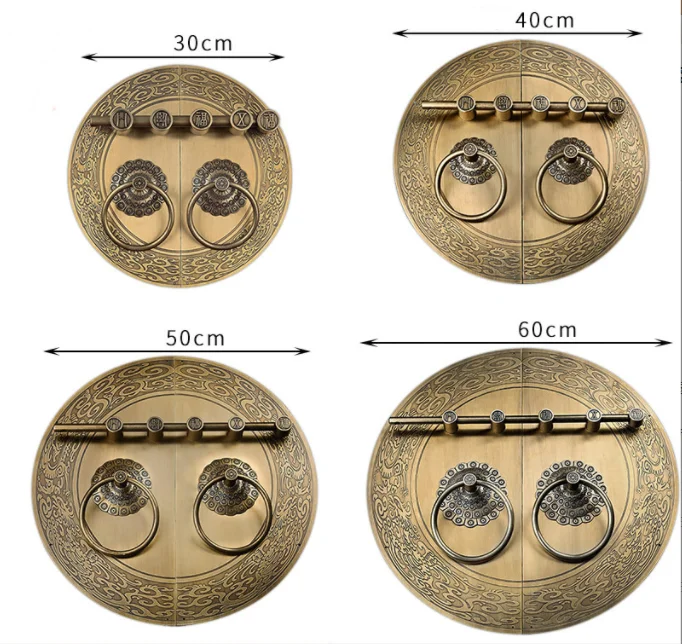 Zhuoqi Door handle pure copper dragon and phoenix brand large latch door latch door latch