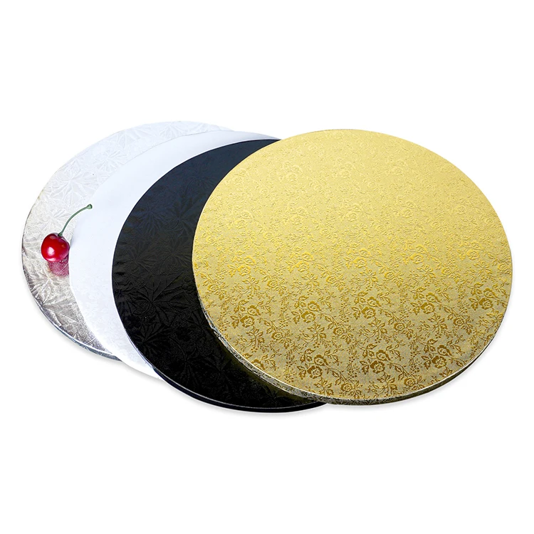 Cake Board Round Custom Pattern Food Grade Plates Logo Greaseproof 11 12 16 inch Cake Base