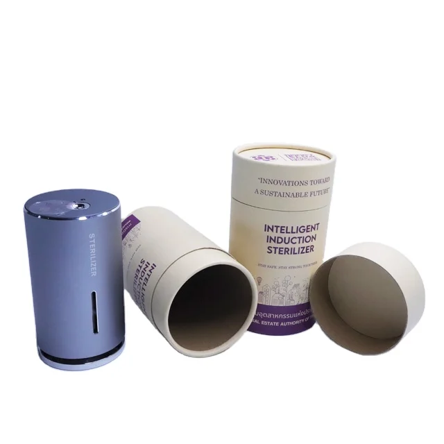 China Manufacturer Custom Biodegradable Paper Tubes Package Round Cardboard Paper Box for Sterilizer Container Packaging