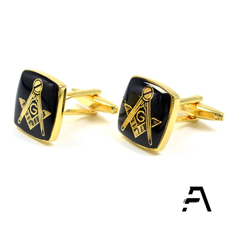 Серебряные Масонские Запонки Freemason
