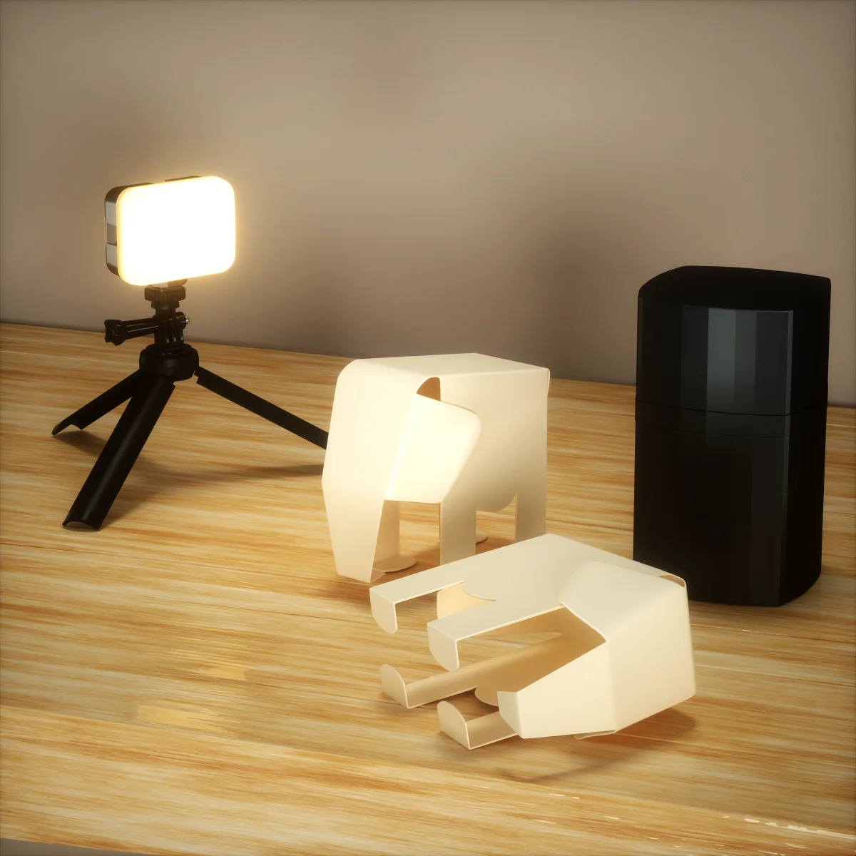 F3 Desktop Light Kit Has 60Pcs LED Beads Mini Video Light with Light Stand and Clip for Laptop Computer Working