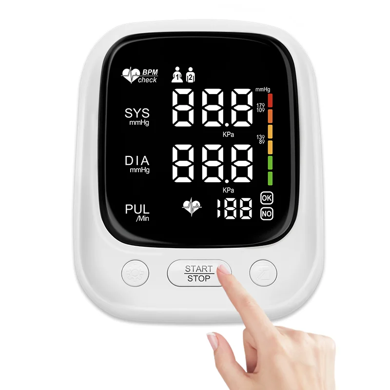 Blood Pressure Monitor Upper Arm Digital Meter High Blood Pressure LED Display Arrhythmia Detection Pulse Measurement BP monitor