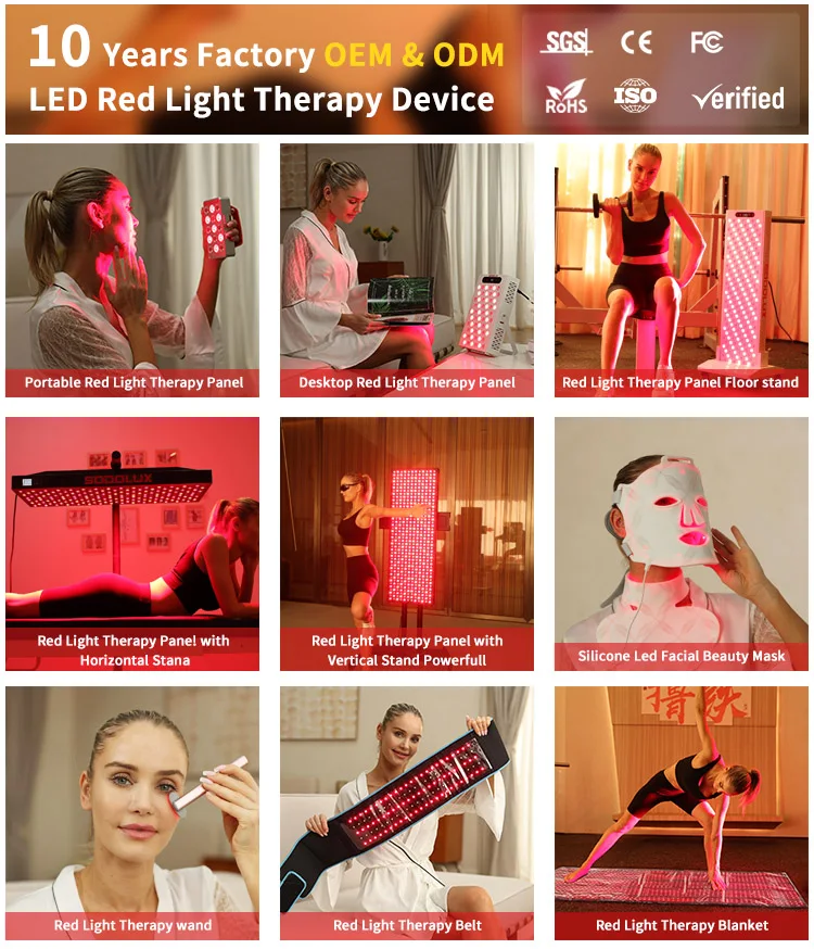 SODOLUX Beauty Personal Care Advanced Led Light Therapy Face Facial Eye Beauty Massager Red Light Skincare Wand