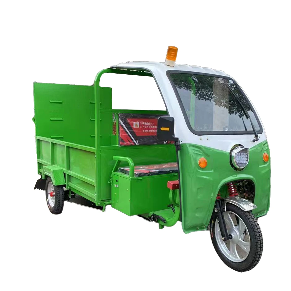 240L Trash can transportation Electric TricycleTransportable up to 6 pieces with Water battery power
