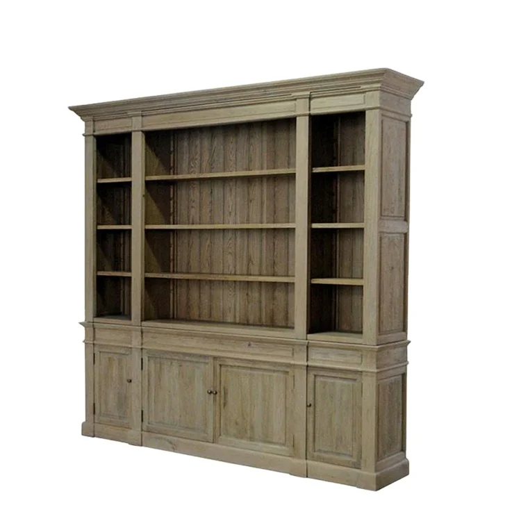 Популярная распродажа деревянная открытая книжная полка в французском провинциальном стиле с 3