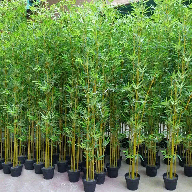 Inquiry Get 100$ 1.5M Artificial Taiwan Bamboo Tree Branch Green Plant Nursery Pot Decor Outdoor Plastic Fake Tree