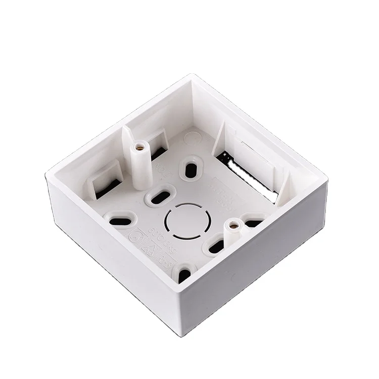 PVC Small Junction Box Cable Holes Waterproof Electrical Cable One Gang Switch Cctv Camera Junction Box Electronics