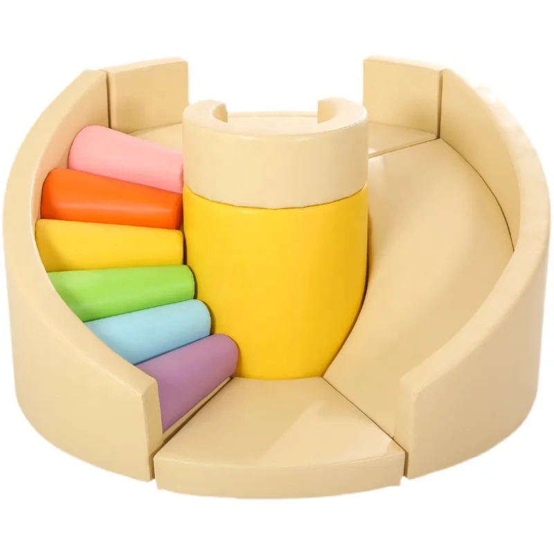 Child care centre toddler baby foam soft play set equipment with foam slide and climber for indoor party center play cafe