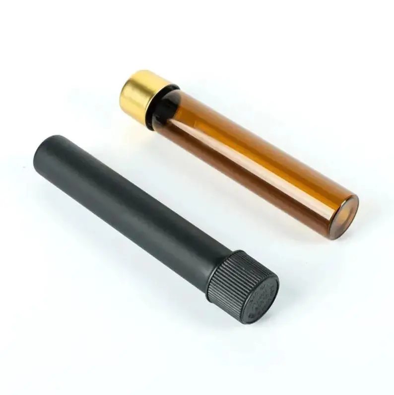 120mm Child Proof Packaging Matte Black Borosilicate Glass Doob Tube