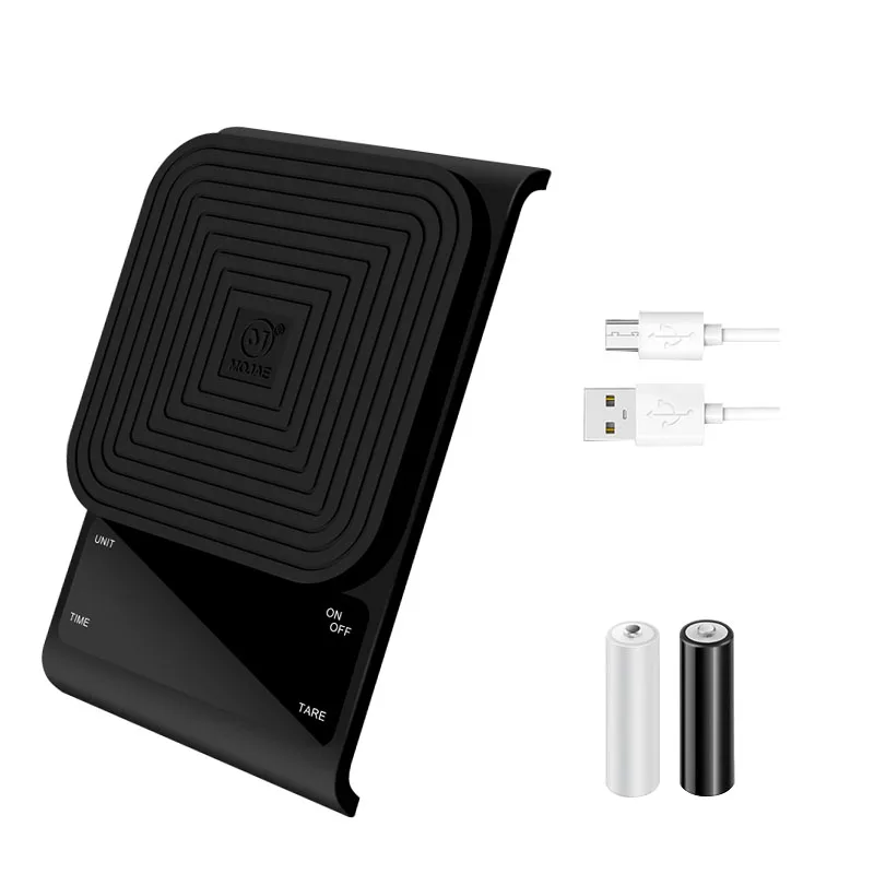 Silicon Coffee Scale Food Pour Over Usb Charging Ethiopian Coffee Driper Digital Kitchen Scale With Time