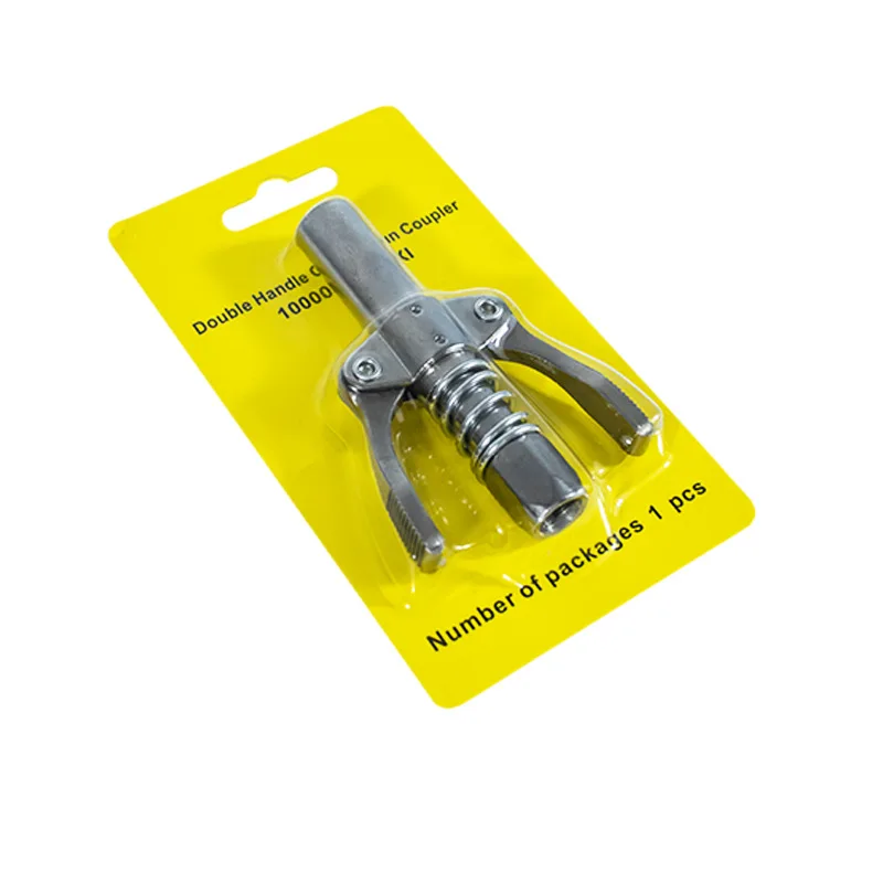 Grease Gun Coupler Nozzle Oiling Double Handle Injection Nozzle Grease Gun With 30cm Tube