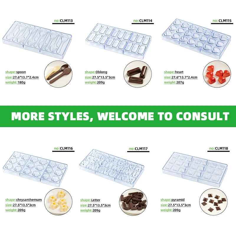 Food grade plastic chocolate bar maker Injection hard PC candy polycarbonate chocolate mold