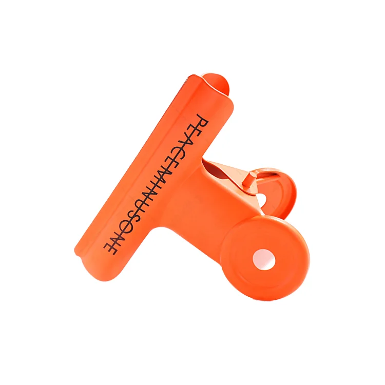 Factory Direct 50 mm Metal Colorful Orange Paper Clip Custom Logo Office Ticket File Clip Air-tight Bulldog Clip