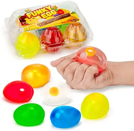 Colorful Eggs Splat and Stick Ball Squishy Toys