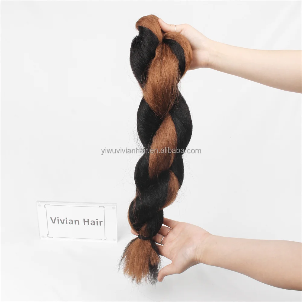 Vivian Hair factory platinum fibre direct top quality meche kinky afro feel like naturel bulk for braiding kinky straight hair
