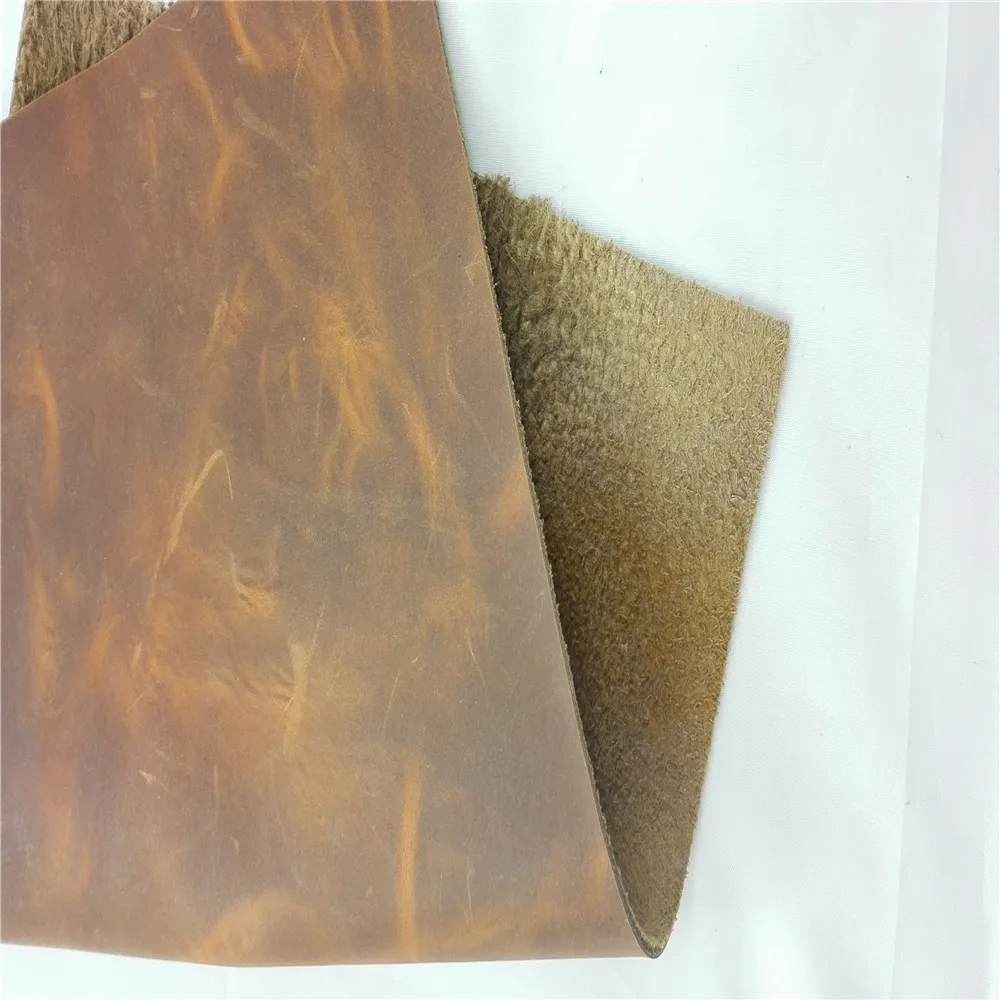 GOTAN 100% Cowhide Naturally Cowskin Crazy Horse Leather Genuine Leather for Bag Shoes