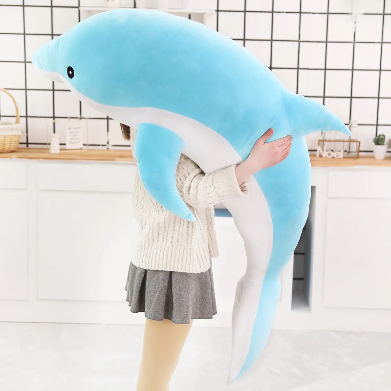 2024 HNSY hot selling dolphin plush sea animal soft pushie toys