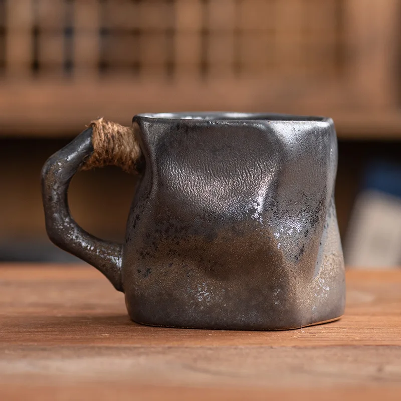 2024 New Arrival 300ml Kiln-Formed Mug Vintage Rough Pottery Coffee Mug for Drinking