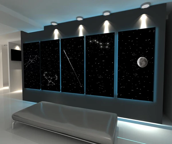 Twinkling Fibre optic Star Ceiling Panel starlight ceiling panels Colour change and twinkling with remote control