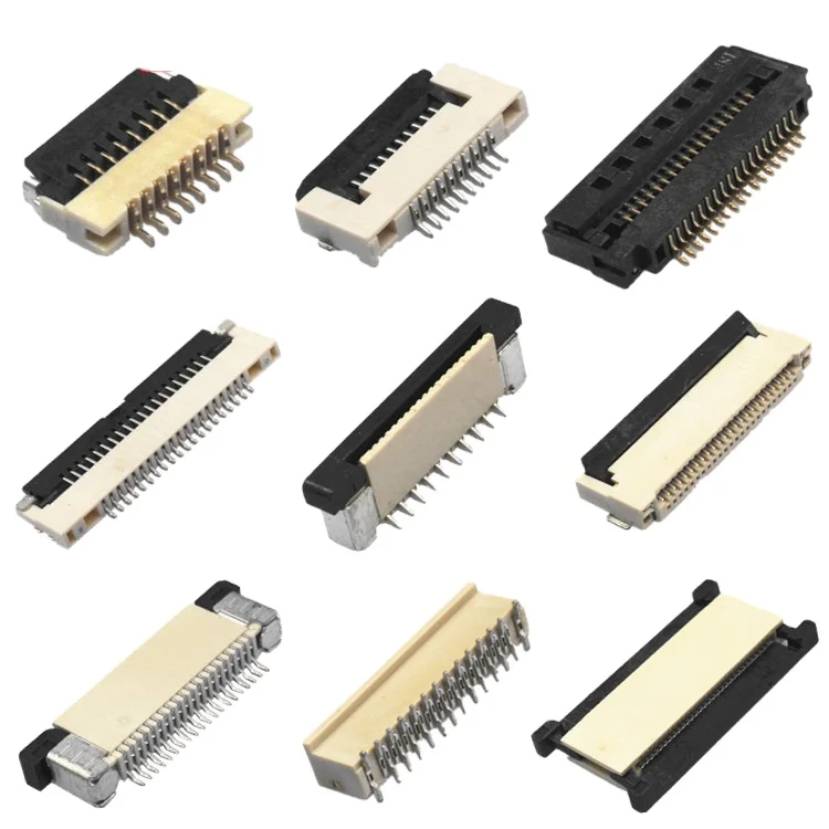 1.0mm Pitch Dual Contact Right Angle 90 Degree Side Entry NO-ZIF DIP Type FPC/FFC Connectors