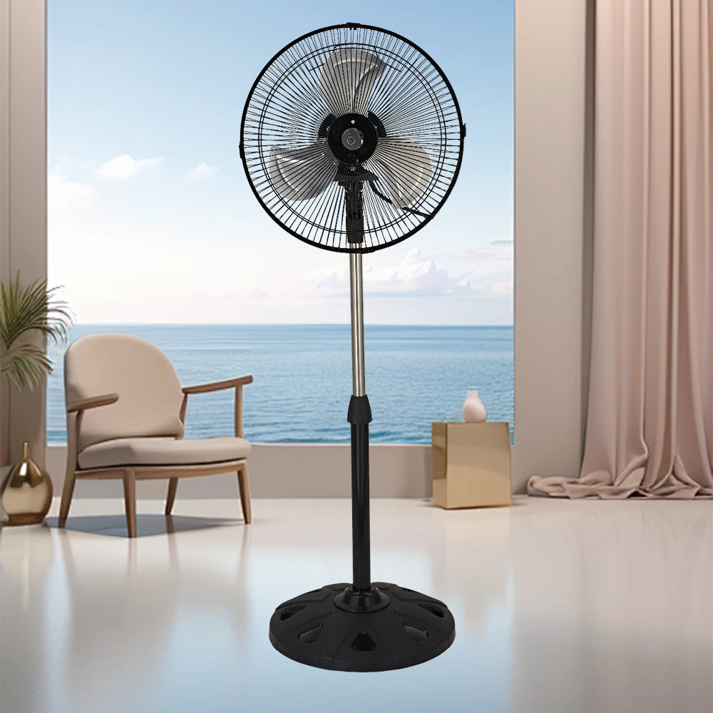 Промышленный металлический стоячий вентилятор с 3 лопастями 60 Вт