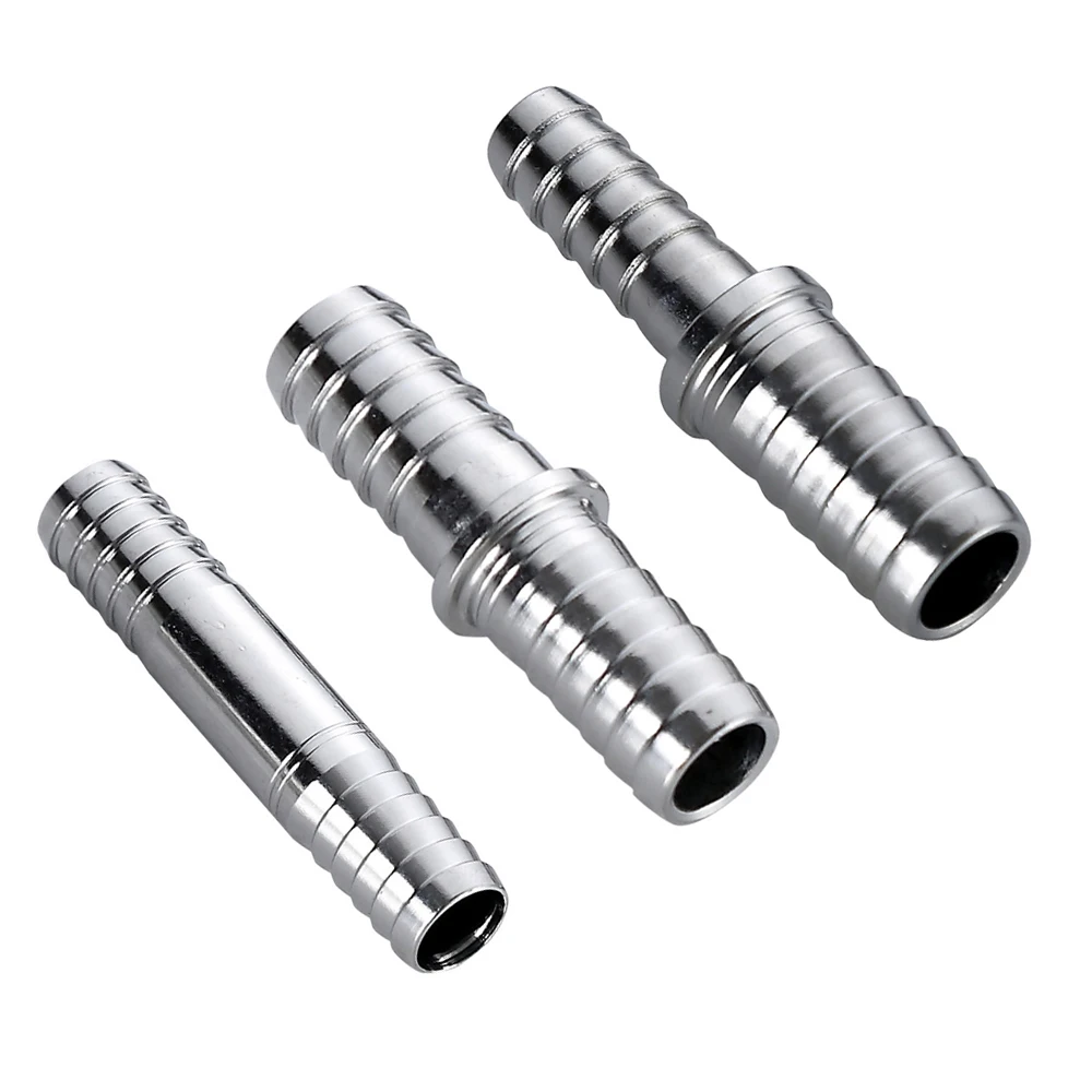 Food Grade Stainless Steel Barb Hose Splicer Adapter Connector Forged 304 Tees Beverage Beer Pipe Fitting 10mm