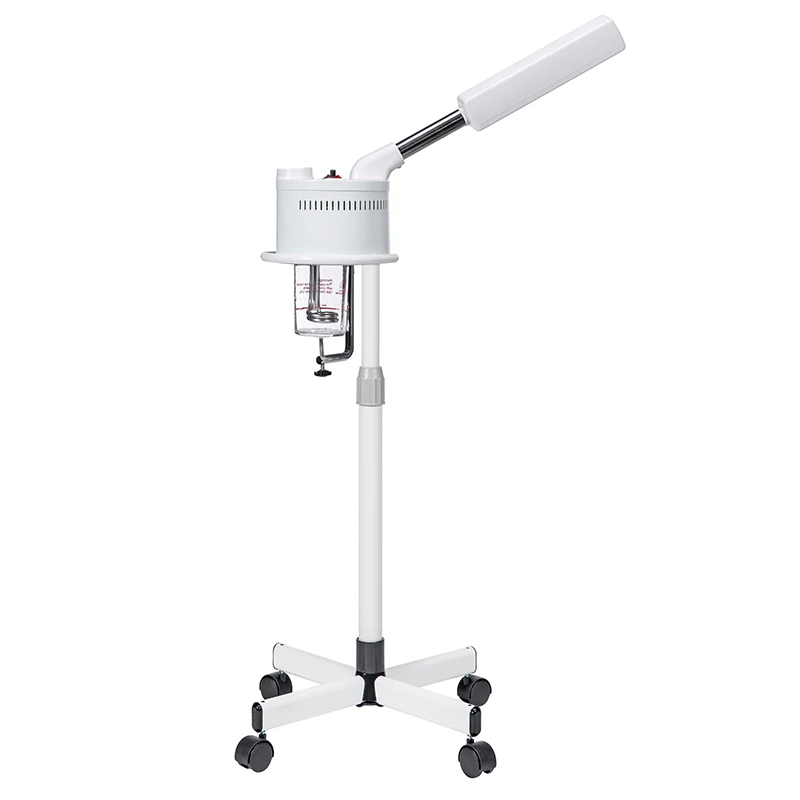 Multifunctional Beauty Salon Home Single Tube Sprayer Skin Care Equipment Glass cup Facial Steamer with stand