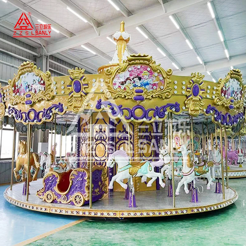 High Quality Luxury 24 36 Seat Carousel Merry Go Around For Park Use For Sale