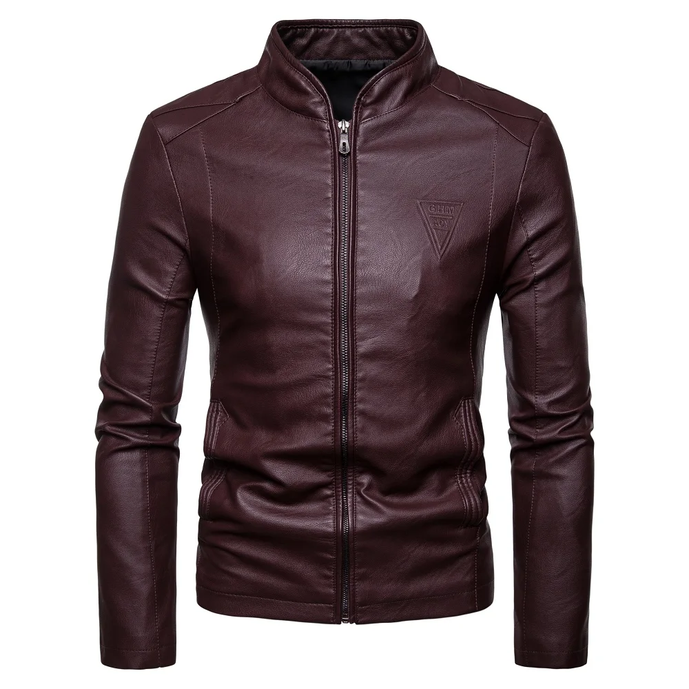 Liu Ming Autumn Winter Fashion 2024 Trending Men Clothing Casual Stand Collar Motorcycle Leather Jacket Plus Size Coat