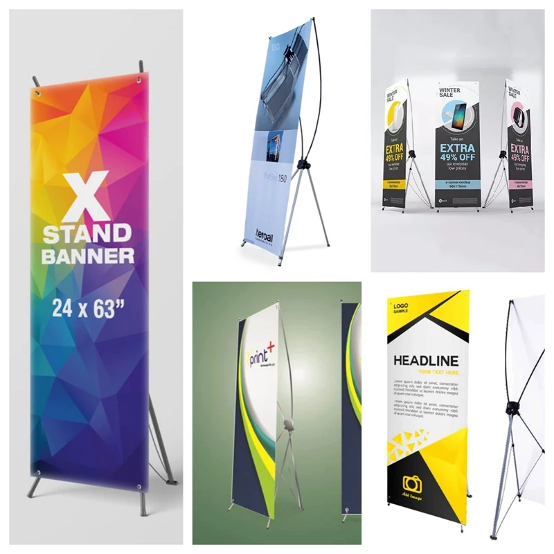 Wholesale Korean Style Exhibition Good Digital Stands Iron Advertising X Banner Display Stand