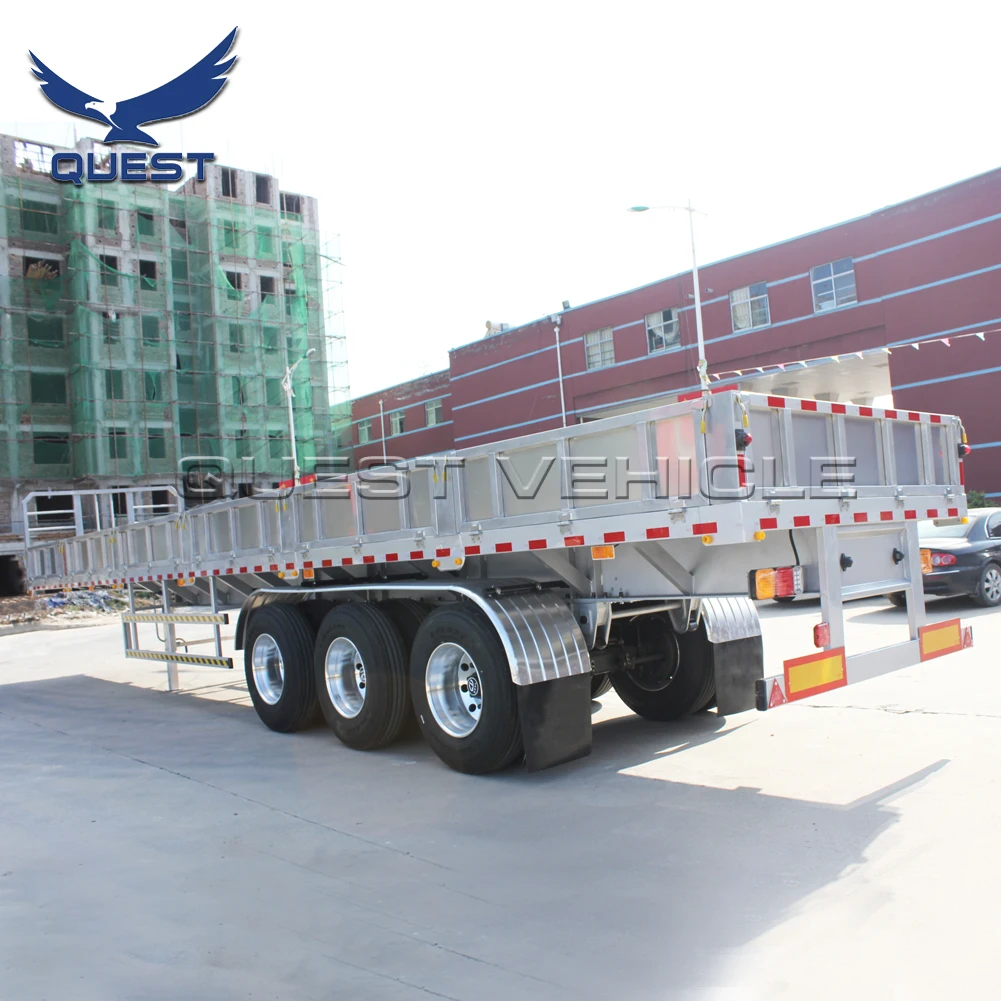40ft 45ft Aluminum ally Side Wall Semi Trailer flatbed curtain side panel Cargo Trailer for sale