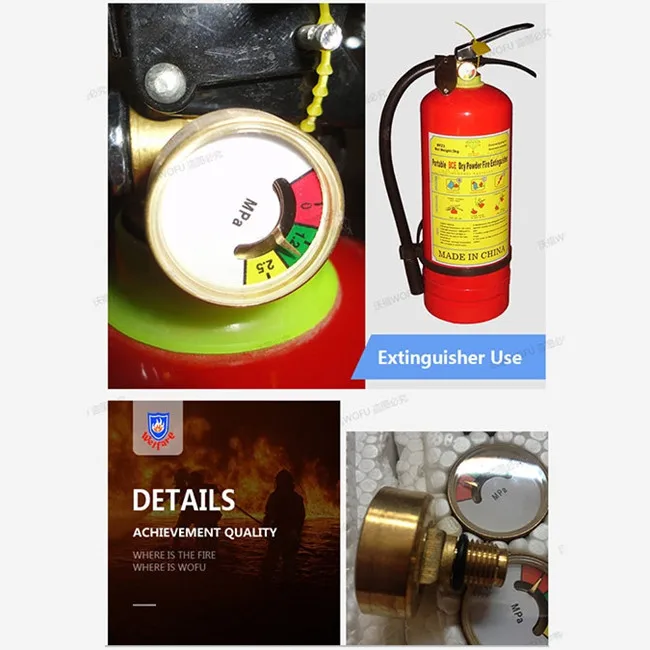 2024 Iso CE Spring tube gauge  dry powder  fire extinguisher pressure gauges extinguisher Manometer extinguisher accessories