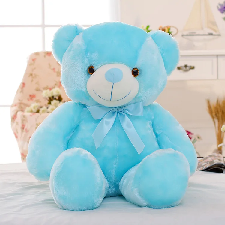 Hot selling cute glowing teddy bear cartoon plush toy kids gift wholesale