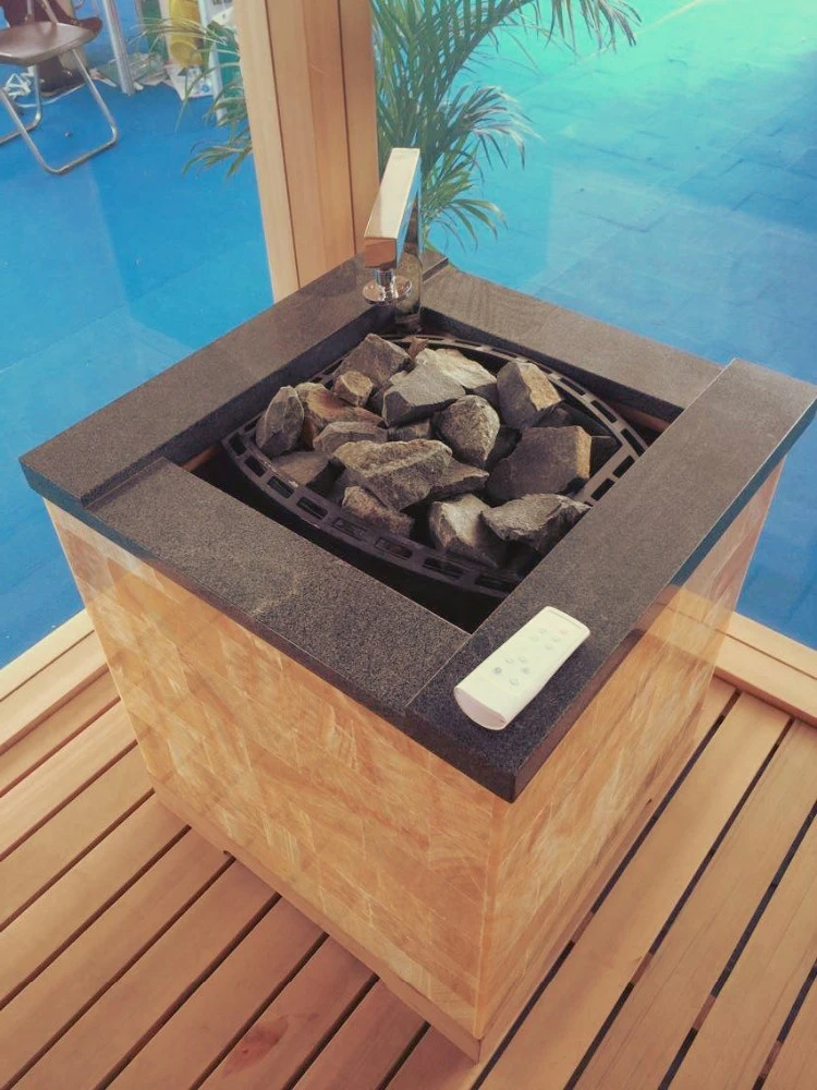 MEXDA Wooden Dry Sauna Room with Automatic Sprinkle Sauna Heating Stove CE Product Indoor Saunas for 6 Person WS-1500