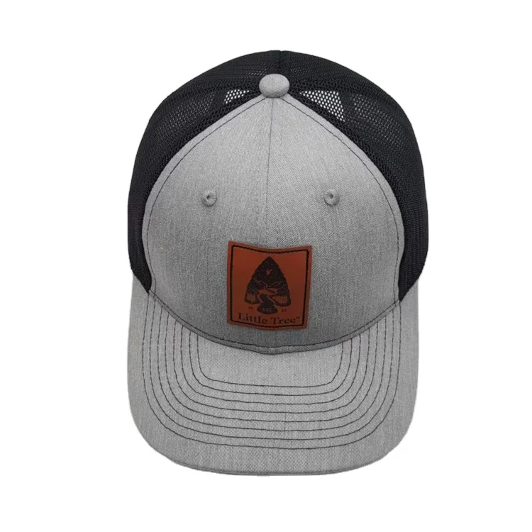 Custom richardson 112 Mesh Hat Leather Patch logo Trucker Hat