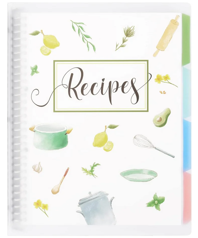 Recipe Book to Write in Your Own Recipes Color Printing Paper for Family Recipes