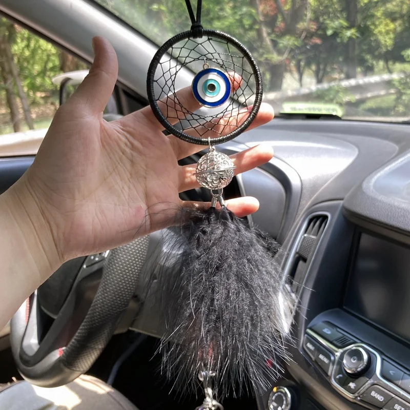 New Arrivals Lucky Blue Eye Dream Catcher Car Pendant Home Decor Outdoor Wind Chime