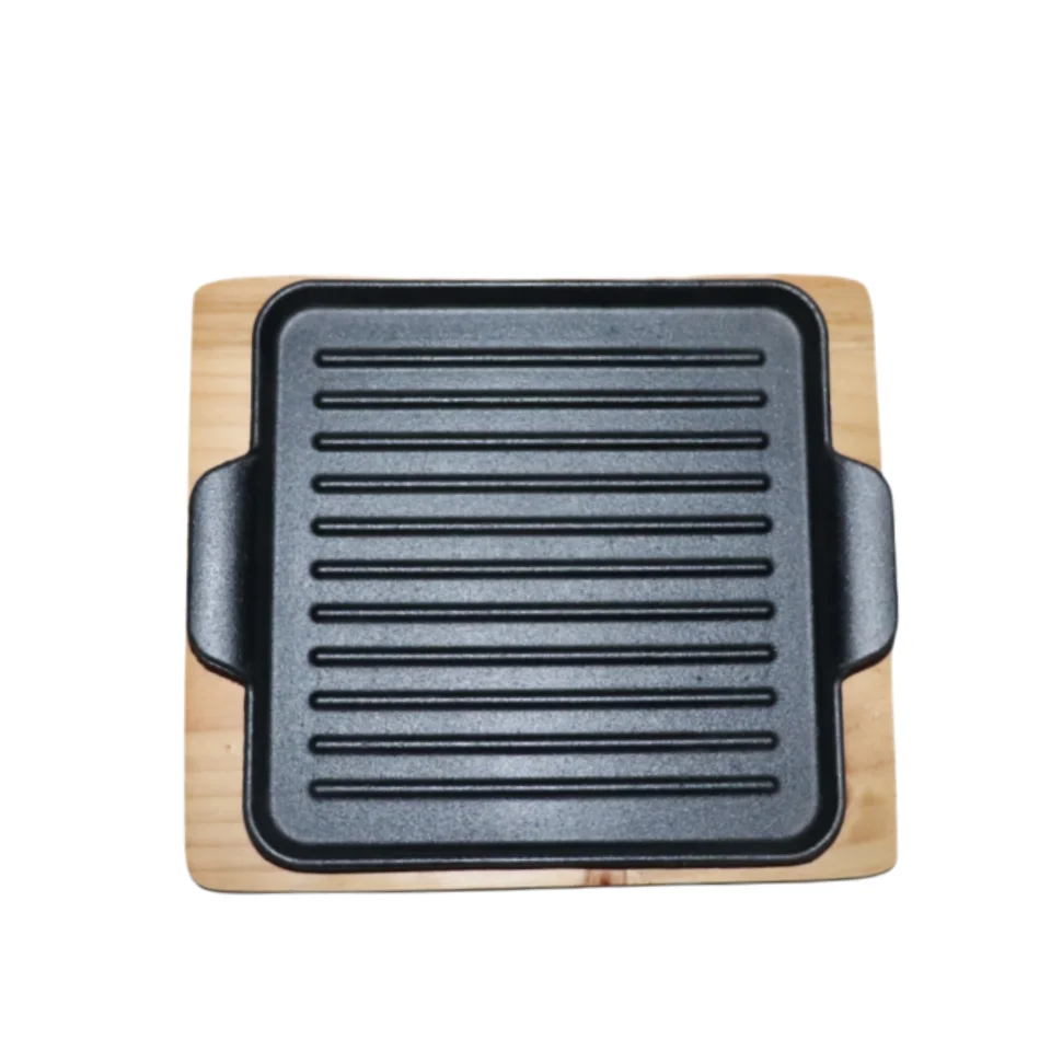 Special offer 100% cast iron cookware light weight frying pans sizzling hot plate