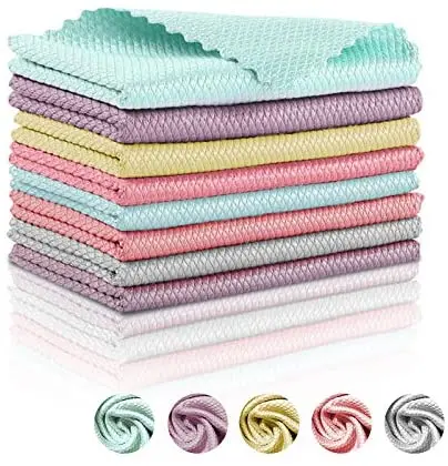 Товары для уборки дома, салфетка, рыбья салфетка для очистки стекла, как только вы ее протрите, кухонные инструменты из микрофибры для стекла