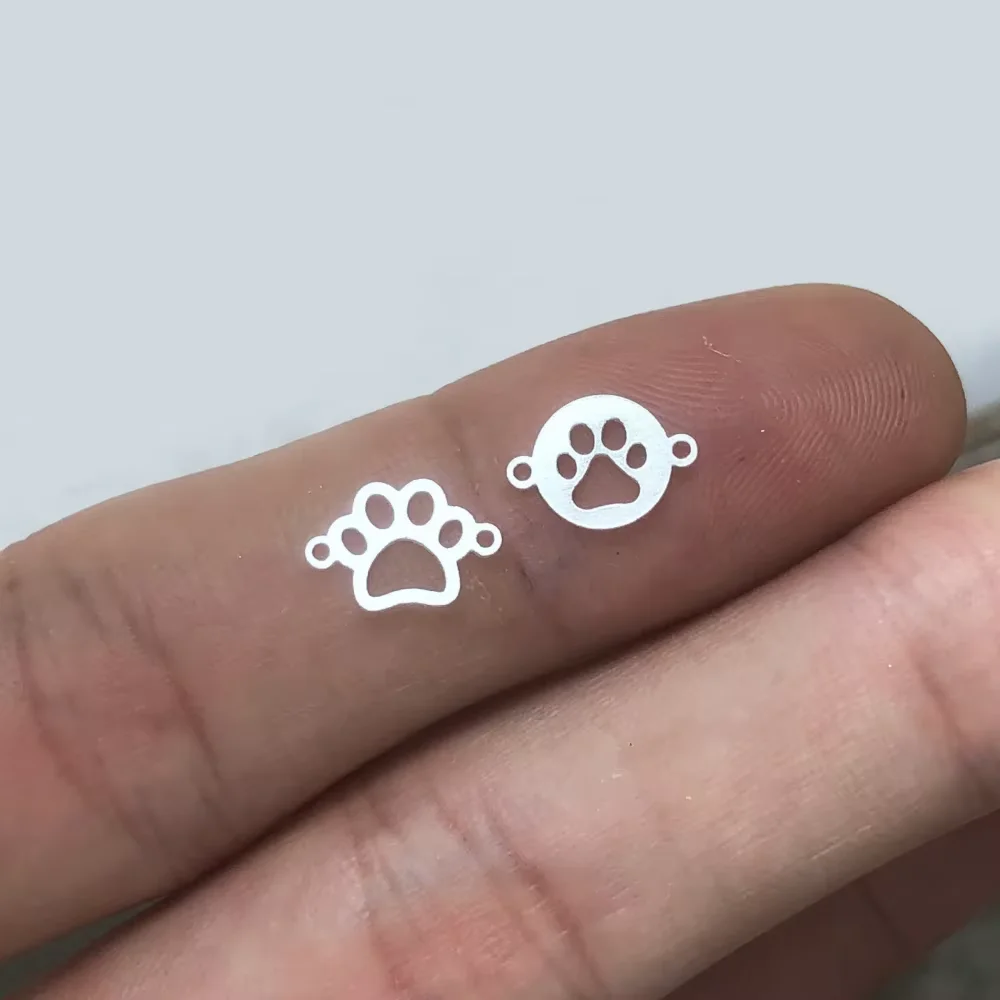 Permanent Jewelry 14k Gold Filled Dog Paw Charm Sterling Silver 925 connectors for Women DIY Making