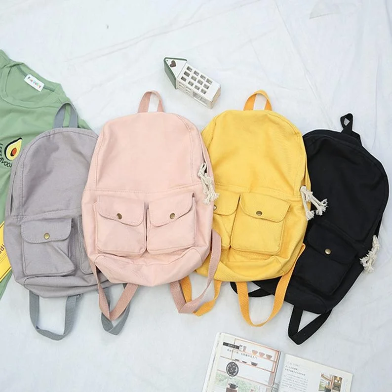 
mochilas New Arrival Canvas Girl Leisure College School Backpack student Bags For Teenager Boys Girls Backpacks fashion Korean Harajuku 