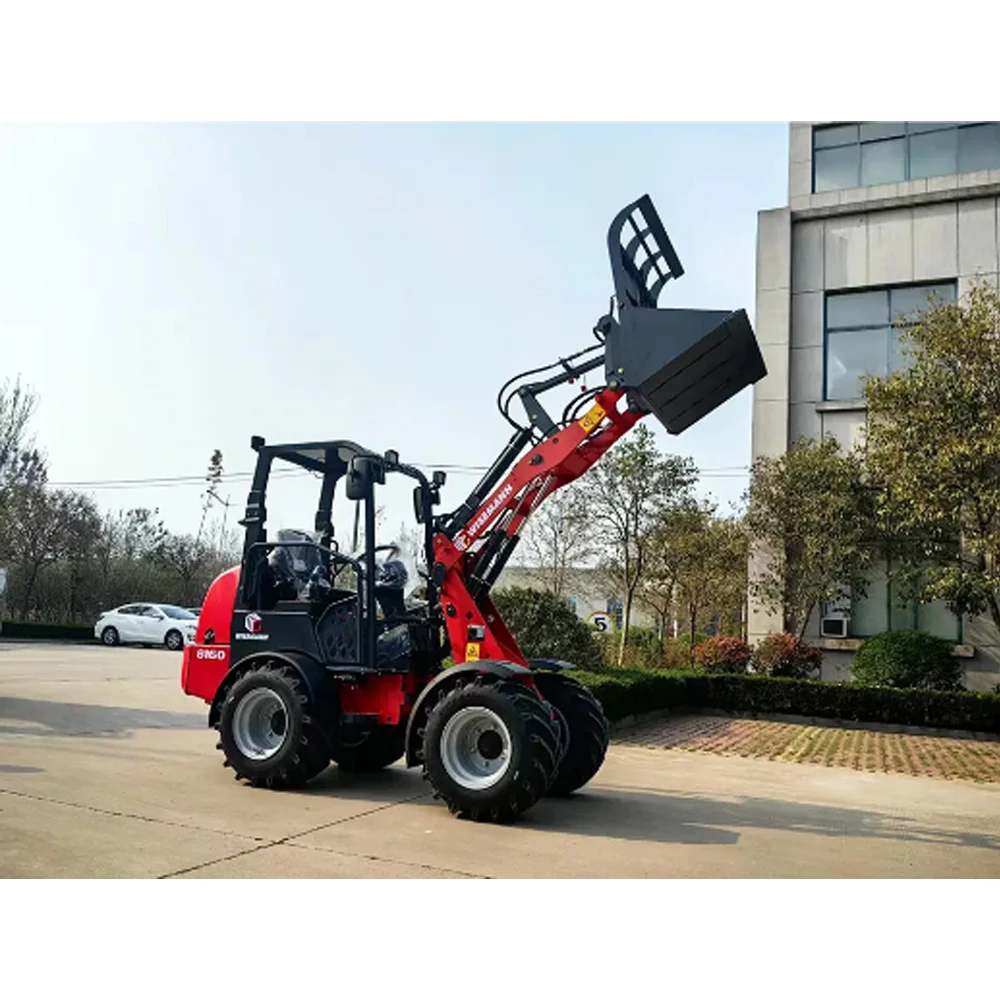 Wiseman 4x4 Hoftrac Machinery Diesel Front Tractor Loader 1 Ton 1.5 Ton 2 Ton Mini Articulated Wheel Loader