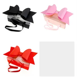 AN Bow flower transparent fruit flower New Year gift box packaging hand gift box portable flower cake box