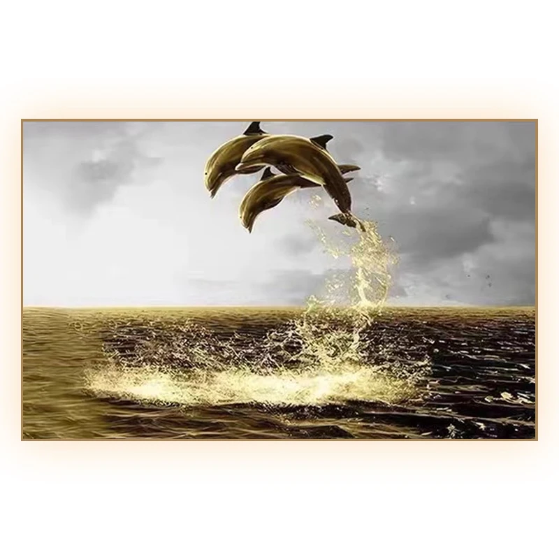 Promotion Top quality hanging decorative electric painting graphene hanging heating convection light crystal models